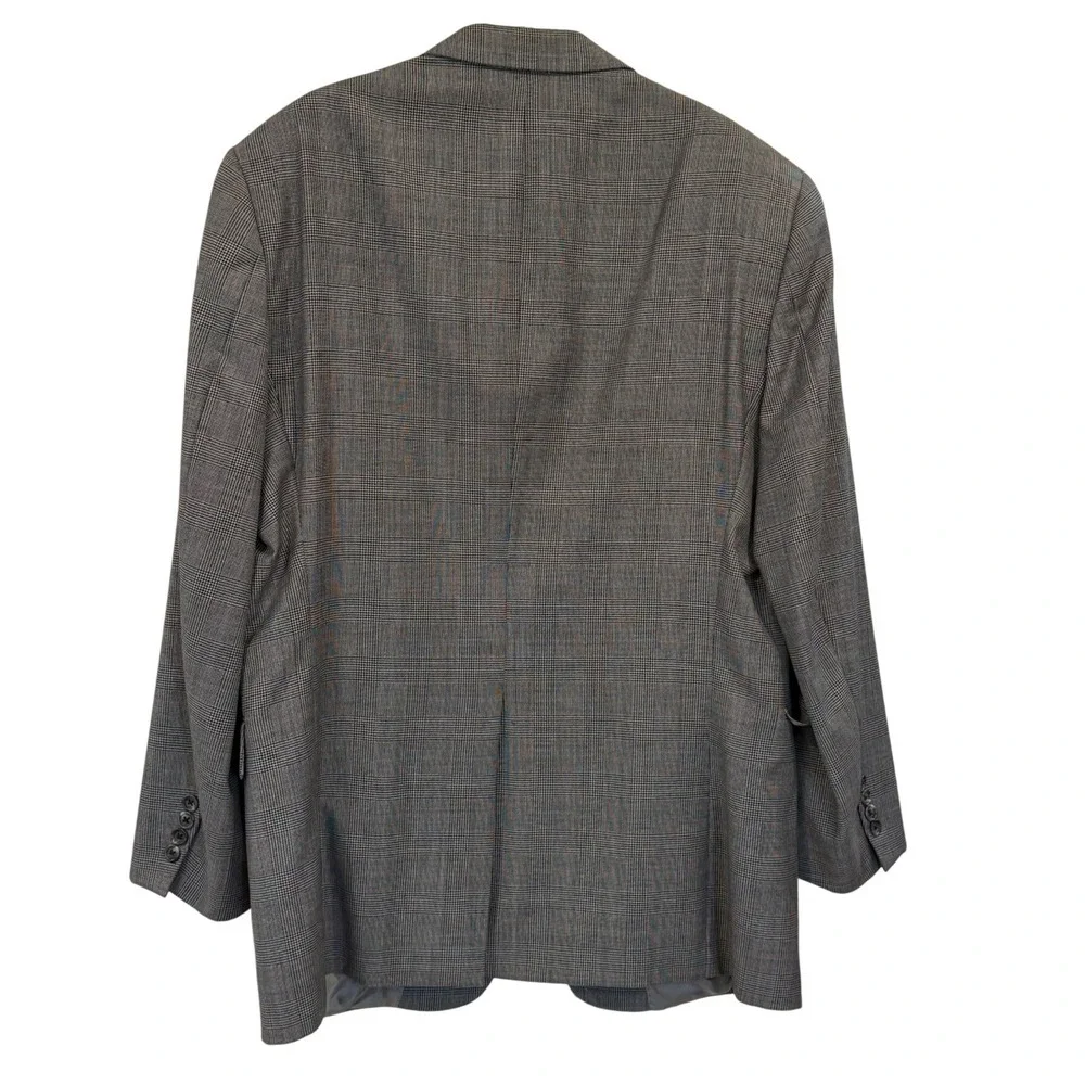 Hart Schaffner Marx Nordstrom Mens Grey Glen Plaid Blazer Sport Coat 44R Jacket